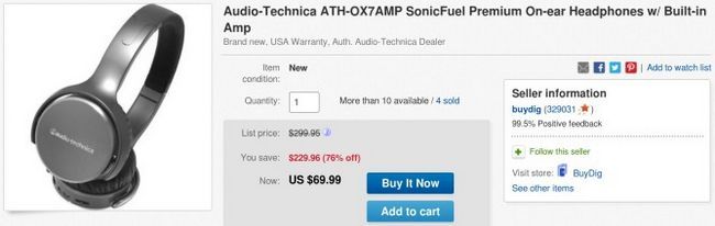 Fotografía - [Offre Alerte] Upgrade vos oreilles Audio Technica ATH-OX7AMP SonicFuel casque avec haut-ampli pour 70 $ sur eBay
